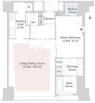 セントラルパークタワー・ラ・トゥール新宿 2810 間取り図