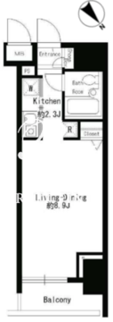 パークルージュ赤坂檜町 205 間取り図