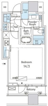 パークコート渋谷ザタワー 706 間取り図