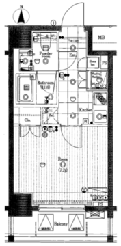 メイクスデザイン門前仲町 602 間取り図