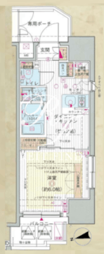 エステムプラザ愛宕虎ノ門レジデンス 1203 間取り図