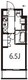 アジールコート東大井 202 間取り図