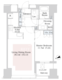 セントラルパークタワー・ラ・トゥール新宿 2207 間取り図