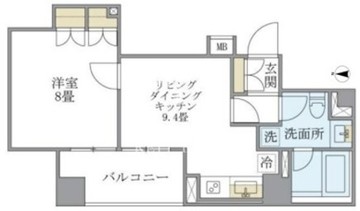 ブリリアイスト銀座東 1102 間取り図