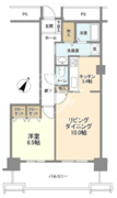 トルナーレ日本橋浜町 1808 間取り図