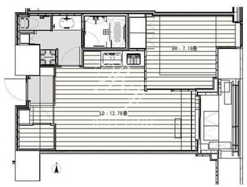 ホワイトタワー浜松町 1408 間取り図