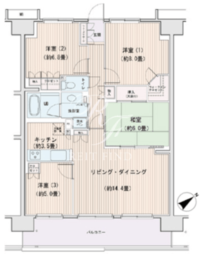 エスティメゾン豊洲レジデンス C-1108 間取り図