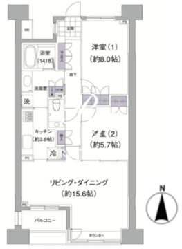 アビティ目黒 805 間取り図