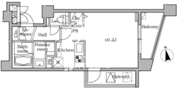 レジディア大井町2 305 間取り図