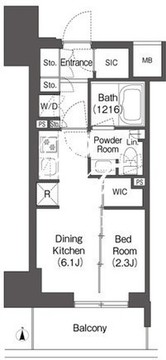 コンフォリア東新宿 309 間取り図