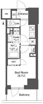 コンフォリア東新宿 1010 間取り図