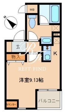 レジディア新川 410 間取り図