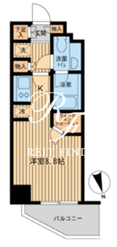 ファインアドレス新御徒町 906 間取り図