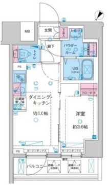 ジェノヴィア鐘ヶ淵 613 間取り図