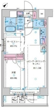 ジェノヴィア鐘ヶ淵 512 間取り図