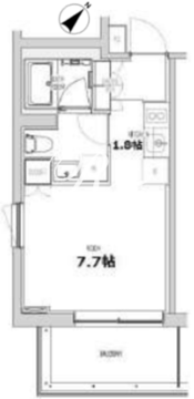 エスセナーリオ赤坂 E-302 間取り図