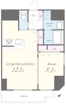 フースドゥシュクレ 202 間取り図