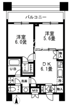 レジディア錦糸町 1205 間取り図