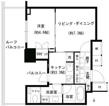 グランスイート虎ノ門 402 間取り図