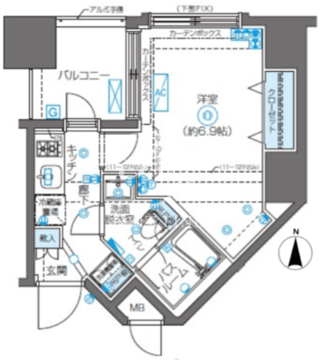 ズーム新宿南セカンド 1001 間取り図