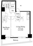 Ｎ-ｆｌａｔｓ三ノ輪 1302 間取り図