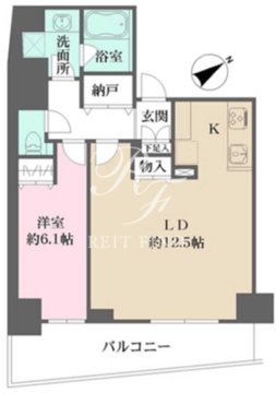Ｎ-ｆｌａｔｓ三ノ輪 1302 間取り図