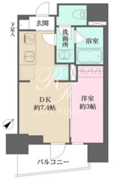 ロイジェント三ノ輪 1203 間取り図