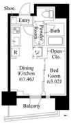 Ｎ-ｆｌａｔｓ三ノ輪 1303 間取り図