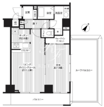 カスタリア初台 603 間取り図