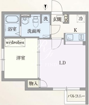 パセオ自由が丘 205 間取り図