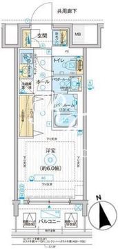 ディームス品川南大井 505 間取り図