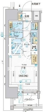 ディームス品川南大井 501 間取り図