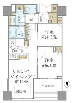 白金ザ・スカイ E-3016 間取り図