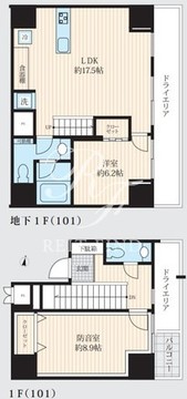 ルミーク麻布十番 101 間取り図