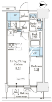 アヴァンカーサ町屋 602 間取り図