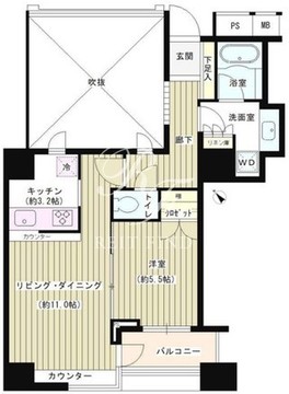 グランスイート虎ノ門 1104 間取り図