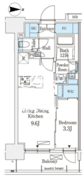 アヴァンカーサ町屋 306 間取り図