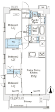 アヴァンカーサ町屋 203 間取り図