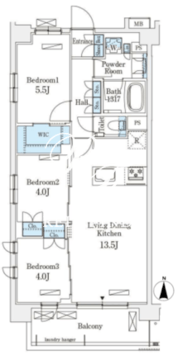 アヴァンカーサ町屋 503 間取り図