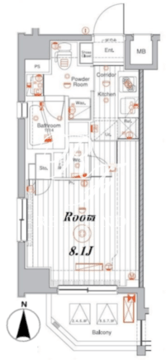 メイクスデザイン住吉アジールコート 805 間取り図