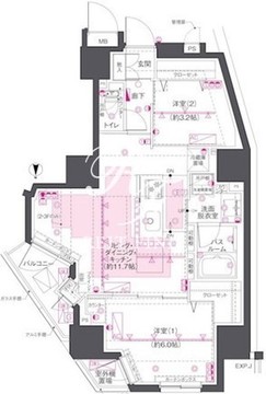 ズーム渋谷笹塚セカンド 502 間取り図