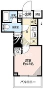 プレール・ドゥーク戸越銀座通り 203 間取り図