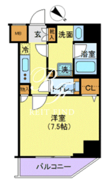 メイクスデザイン門前仲町2 701 間取り図