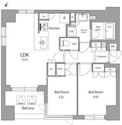 オーパスレジデンス日本橋水天宮 201 間取り図
