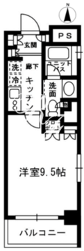 レジディア中落合 C404 間取り図