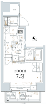 ログ新川 501 間取り図