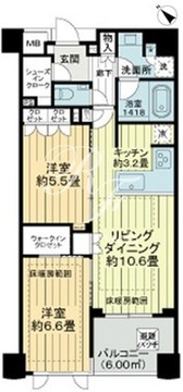 ザ・ライオンズ池袋 202 間取り図