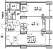 東雲キャナルコートCODAN 14-1008 間取り図