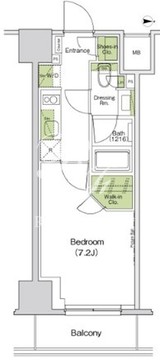 ザ・パークハビオ中野富士見町ガーデン 203 間取り図