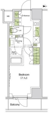 ザ・パークハビオ中野富士見町ガーデン 404 間取り図